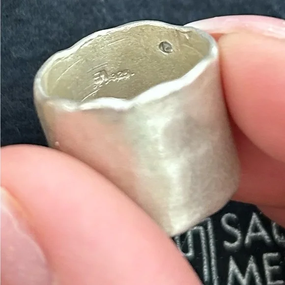 Saundra Messinger Sterling Silver w/Diamond Ring - Picture 5 of 7